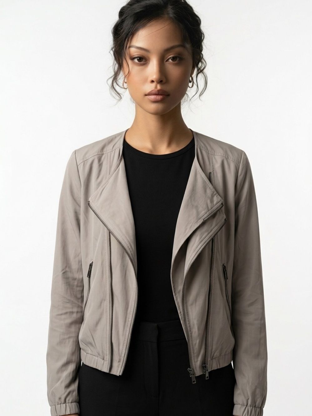 Vigoss | Gray Double Zipper Jacket